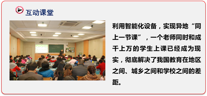 1、高清遠程交互式教學 1、高清遠程交互式教學